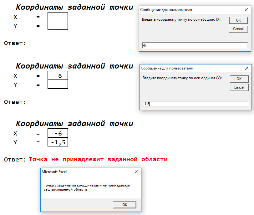 РУК. Лабораторная работа №3. Тестируем случай, когда точка с заданными координатами не принадлежит заданной области